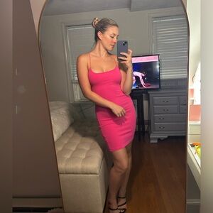 Zara mini dress, hot pink, size M